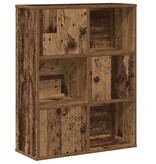 VidaXL Boekenkast 60x24x76,5 cm bewerkt hout oud houtkleurig