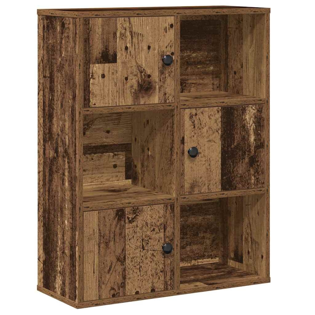 VidaXL Boekenkast 60x24x76,5 cm bewerkt hout oud houtkleurig