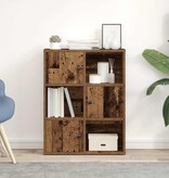 VidaXL Boekenkast 60x24x76,5 cm bewerkt hout oud houtkleurig