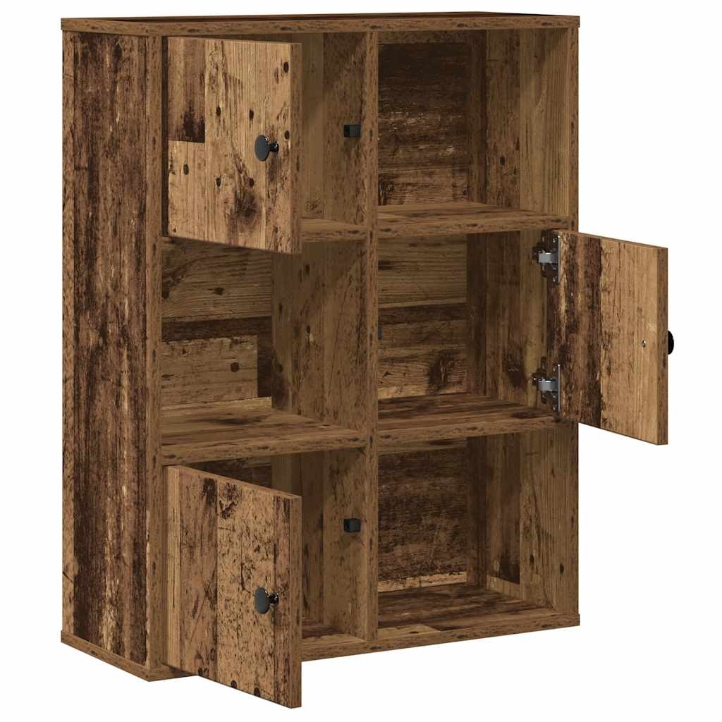 VidaXL Boekenkast 60x24x76,5 cm bewerkt hout oud houtkleurig