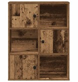 VidaXL Boekenkast 60x24x76,5 cm bewerkt hout oud houtkleurig