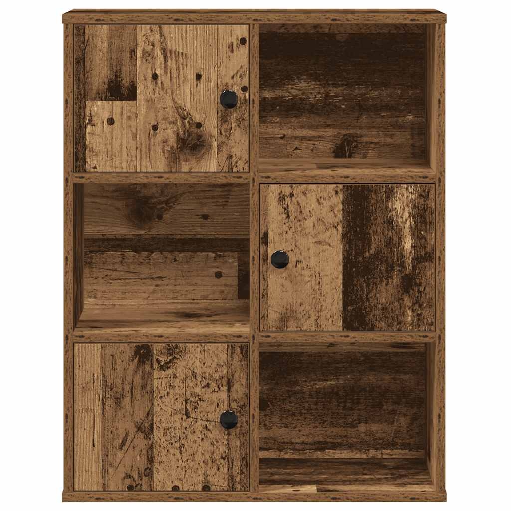 VidaXL Boekenkast 60x24x76,5 cm bewerkt hout oud houtkleurig