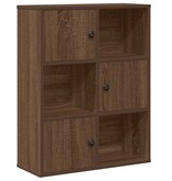VidaXL Boekenkast 60x24x76,5 cm bewerkt hout bruin eikenkleurig