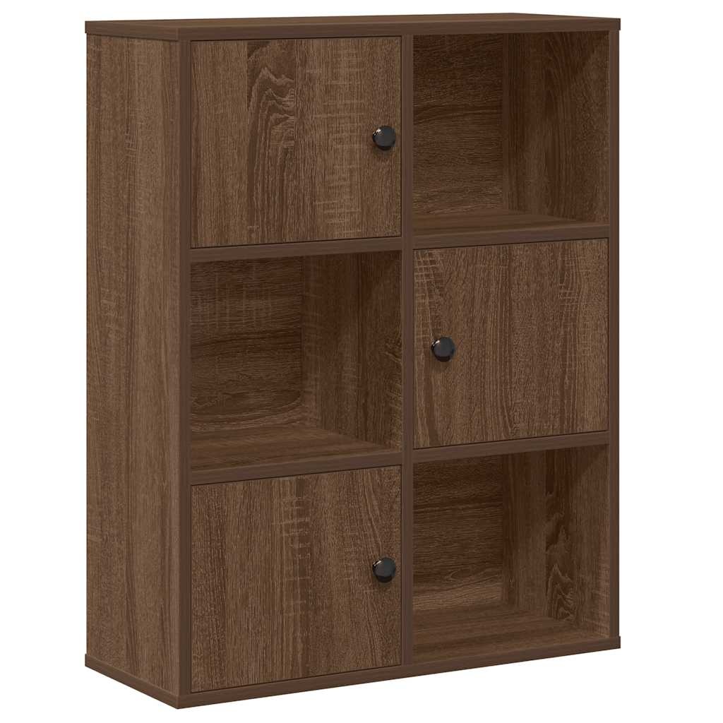 VidaXL Boekenkast 60x24x76,5 cm bewerkt hout bruin eikenkleurig
