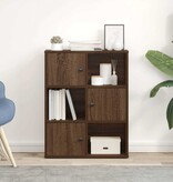 VidaXL Boekenkast 60x24x76,5 cm bewerkt hout bruin eikenkleurig