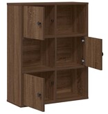 VidaXL Boekenkast 60x24x76,5 cm bewerkt hout bruin eikenkleurig