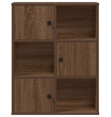 VidaXL Boekenkast 60x24x76,5 cm bewerkt hout bruin eikenkleurig