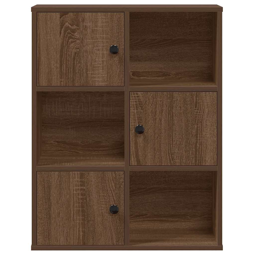 VidaXL Boekenkast 60x24x76,5 cm bewerkt hout bruin eikenkleurig