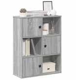 VidaXL Boekenkast 60x24x76,5 cm bewerkt hout grijs sonoma eikenkleurig