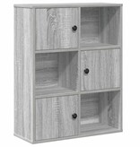 VidaXL Boekenkast 60x24x76,5 cm bewerkt hout grijs sonoma eikenkleurig