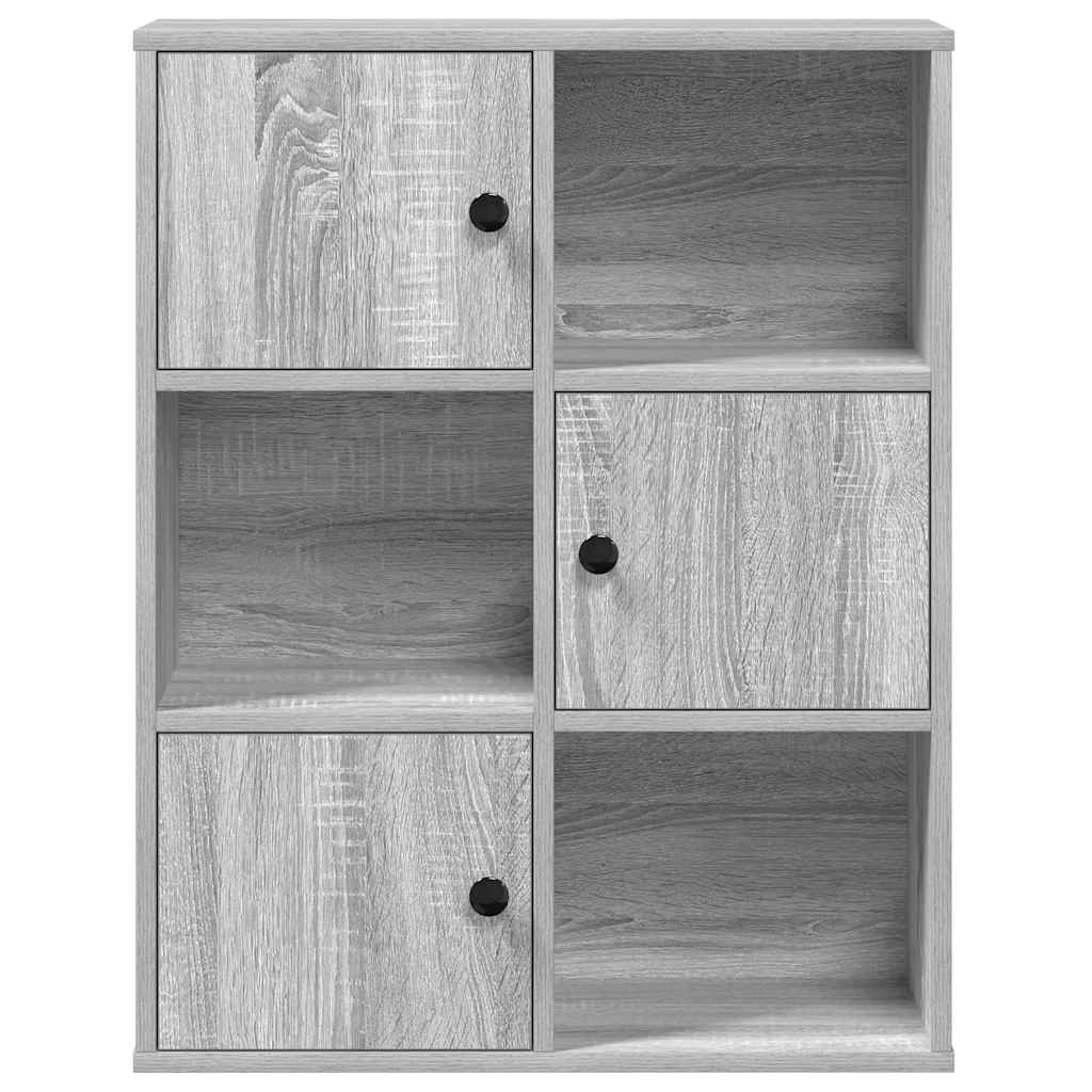 VidaXL Boekenkast 60x24x76,5 cm bewerkt hout grijs sonoma eikenkleurig
