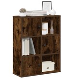 VidaXL Boekenkast 60x24x76,5 cm bewerkt hout gerookt eikenkleurig