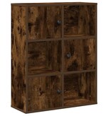 VidaXL Boekenkast 60x24x76,5 cm bewerkt hout gerookt eikenkleurig