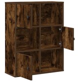 VidaXL Boekenkast 60x24x76,5 cm bewerkt hout gerookt eikenkleurig