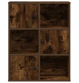 VidaXL Boekenkast 60x24x76,5 cm bewerkt hout gerookt eikenkleurig