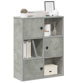 VidaXL Boekenkast 60x24x76,5 cm bewerkt hout betongrijs