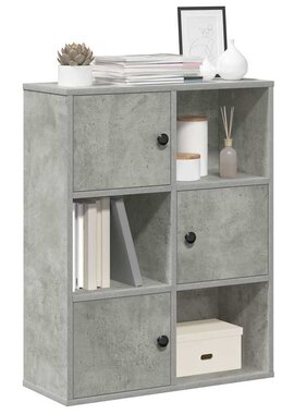 VidaXL Boekenkast 60x24x76,5 cm bewerkt hout betongrijs