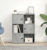 VidaXL Boekenkast 60x24x76,5 cm bewerkt hout betongrijs