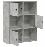 VidaXL Boekenkast 60x24x76,5 cm bewerkt hout betongrijs