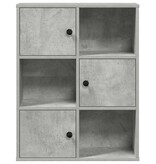 VidaXL Boekenkast 60x24x76,5 cm bewerkt hout betongrijs
