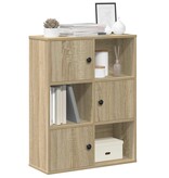 VidaXL Boekenkast 60x24x76,5 cm bewerkt hout sonoma eikenkleurig