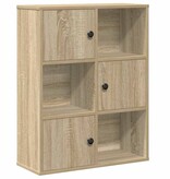 VidaXL Boekenkast 60x24x76,5 cm bewerkt hout sonoma eikenkleurig