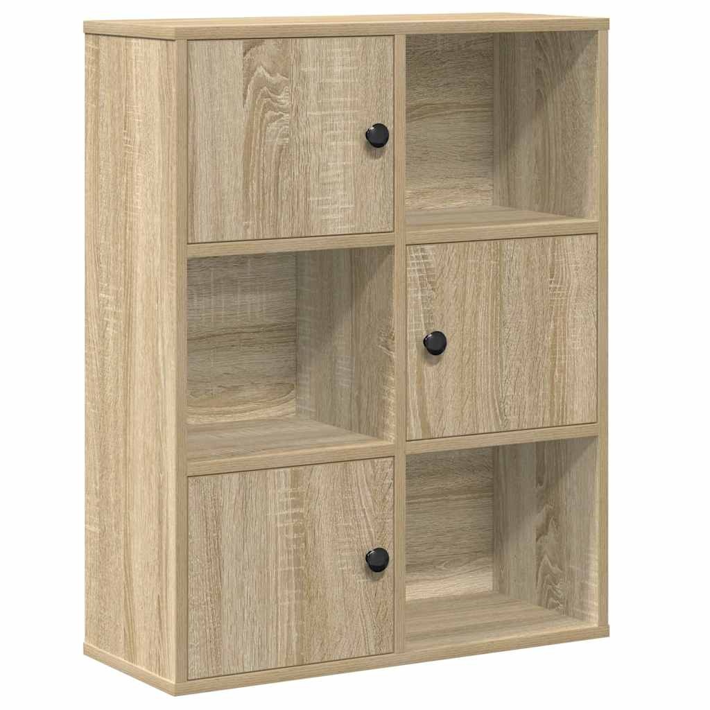 VidaXL Boekenkast 60x24x76,5 cm bewerkt hout sonoma eikenkleurig