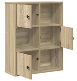 VidaXL Boekenkast 60x24x76,5 cm bewerkt hout sonoma eikenkleurig