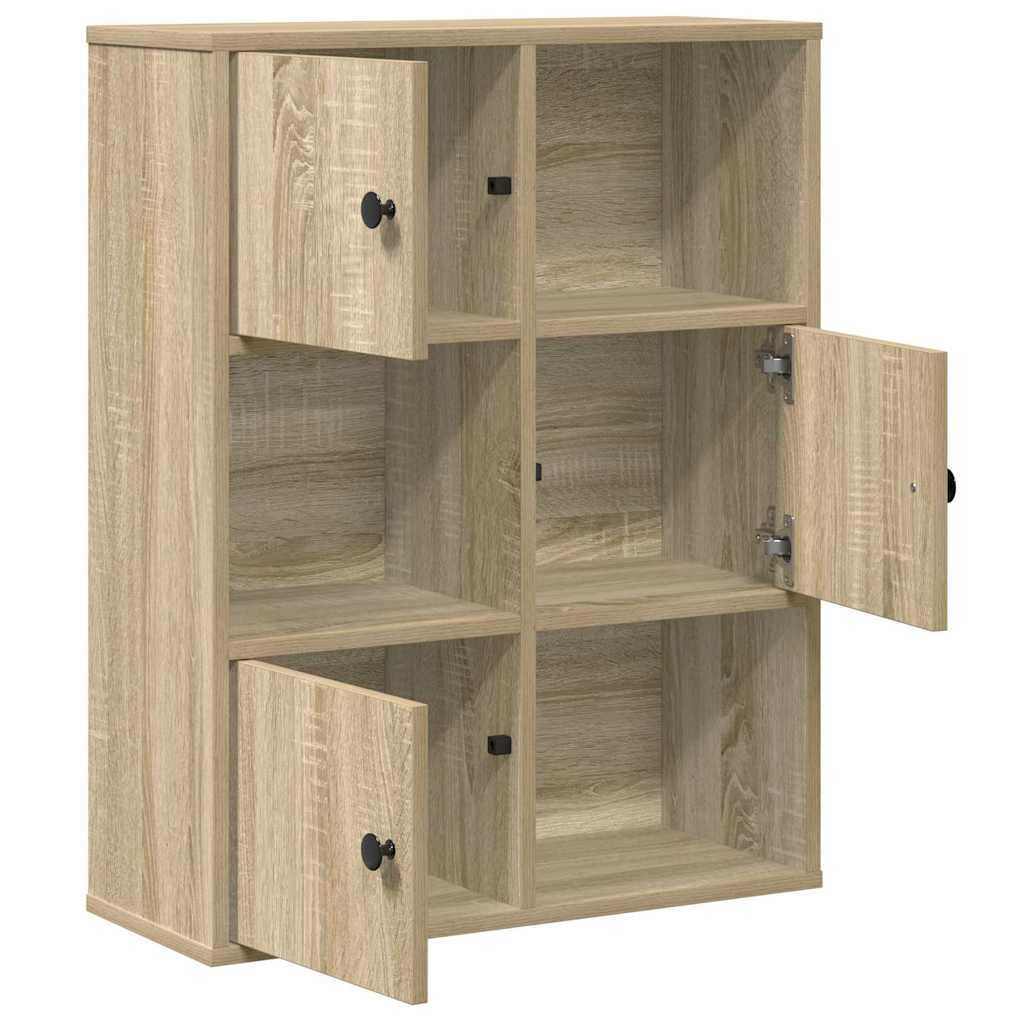 VidaXL Boekenkast 60x24x76,5 cm bewerkt hout sonoma eikenkleurig