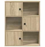 VidaXL Boekenkast 60x24x76,5 cm bewerkt hout sonoma eikenkleurig