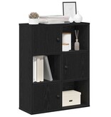 VidaXL Boekenkast 60x24x76,5 cm bewerkt hout zwart eikenkleurig