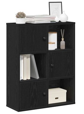 VidaXL Boekenkast 60x24x76,5 cm bewerkt hout zwart eikenkleurig