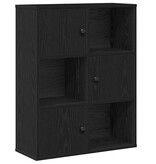 VidaXL Boekenkast 60x24x76,5 cm bewerkt hout zwart eikenkleurig