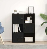 VidaXL Boekenkast 60x24x76,5 cm bewerkt hout zwart eikenkleurig