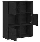 VidaXL Boekenkast 60x24x76,5 cm bewerkt hout zwart eikenkleurig