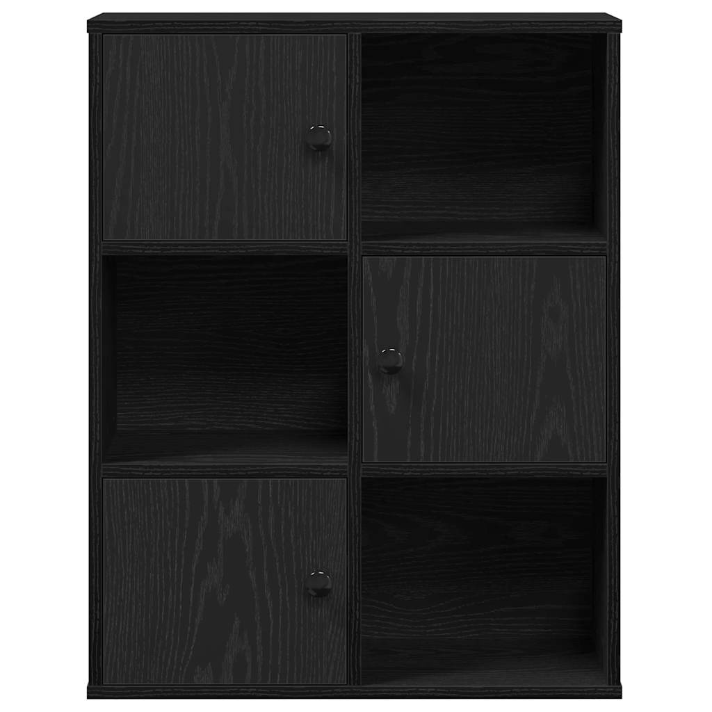 VidaXL Boekenkast 60x24x76,5 cm bewerkt hout zwart eikenkleurig