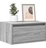 VidaXL Nachtkastjes met LED's 2 st wandgemonteerd grijs sonoma eiken
