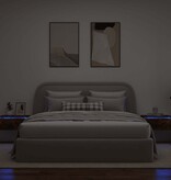 VidaXL Nachtkastjes met LED's 2 st wandgemonteerd gerookt eikenkleurig