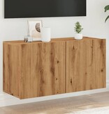 VidaXL Tv-meubel wandgemonteerd 80x30x41 cm artisanaal eikenkleurig