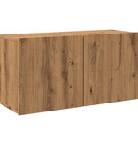 VidaXL Tv-meubel wandgemonteerd 80x30x41 cm artisanaal eikenkleurig
