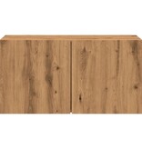 VidaXL Tv-meubel wandgemonteerd 80x30x41 cm artisanaal eikenkleurig