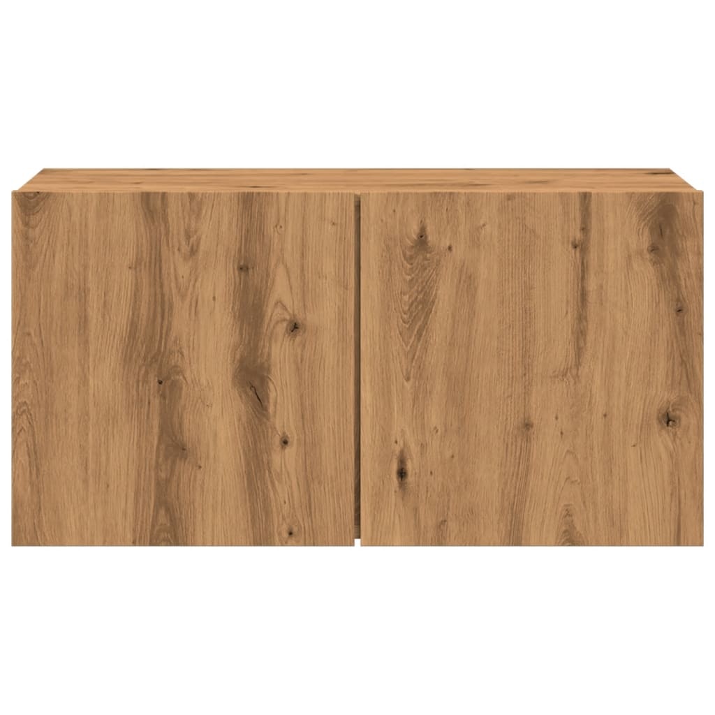 VidaXL Tv-meubel wandgemonteerd 80x30x41 cm artisanaal eikenkleurig