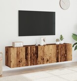 VidaXL Tv-meubels 2 st wandgemonteerd 80x30x41 cm oud houtkleurig