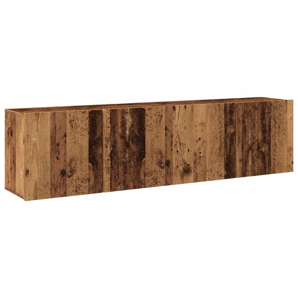 VidaXL Tv-meubels 2 st wandgemonteerd 80x30x41 cm oud houtkleurig