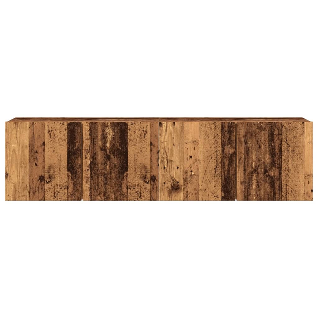 VidaXL Tv-meubels 2 st wandgemonteerd 80x30x41 cm oud houtkleurig