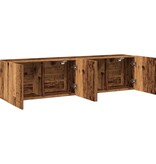 VidaXL Tv-meubels 2 st wandgemonteerd 80x30x41 cm oud houtkleurig