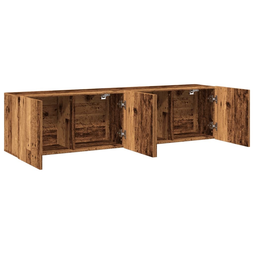 VidaXL Tv-meubels 2 st wandgemonteerd 80x30x41 cm oud houtkleurig