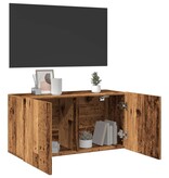 VidaXL Tv-meubel wandgemonteerd 80x30x41 cm oud houtkleurig