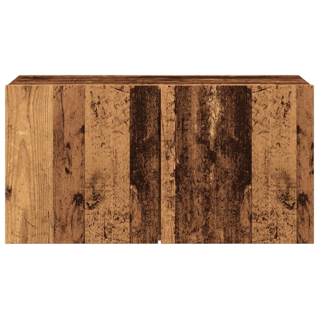 VidaXL Tv-meubel wandgemonteerd 80x30x41 cm oud houtkleurig