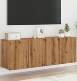 VidaXL Tv-meubels 2 st wandgemonteerd 60x30x41cm artisanaal eikenkleur